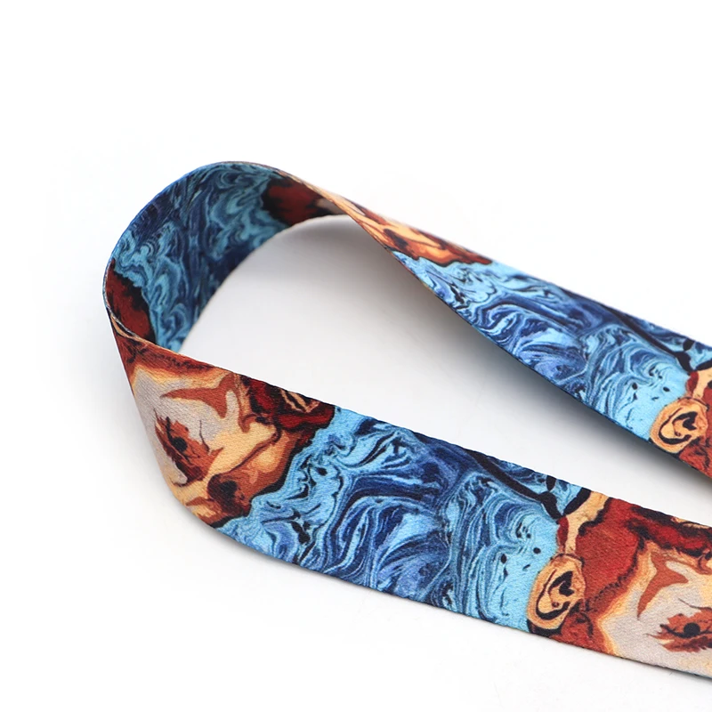 

20pcs/lot Van Gogh Self Portrait Lanyard Badge ID Lanyards/ Mobile Phone Rope/ Key Lanyard Neck Straps Accessories Q896