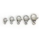 Застежки-карабины из нержавеющей стали 304, крючки для концов цепочек и браслетов сделай сам, коннекторы для изготовления ювелирных изделий, 10 шт.лот