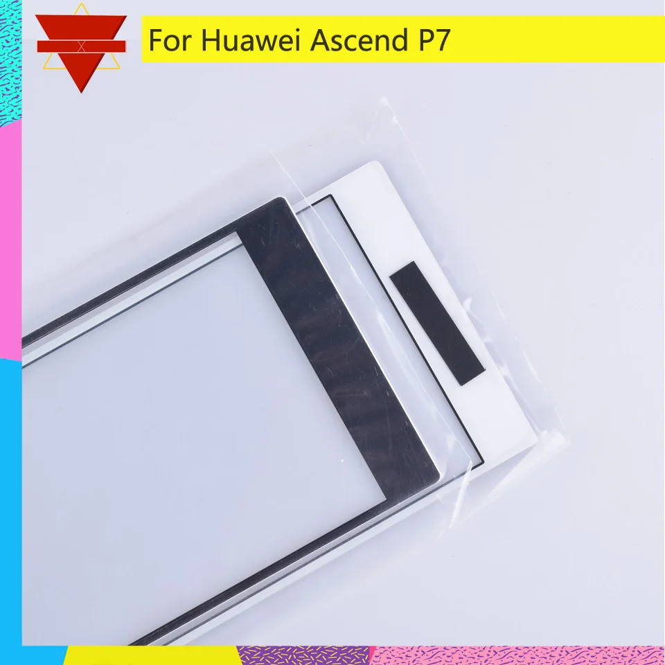 10 шт./партия Новая передняя панель P6 P7 для Huawei Ascend стеклянная сенсорный экран