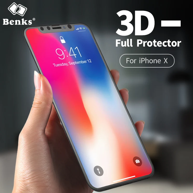Для iPhone X стекло Benks KR + Pro конфиденциальности Анти шпион 3D изогнутое полное