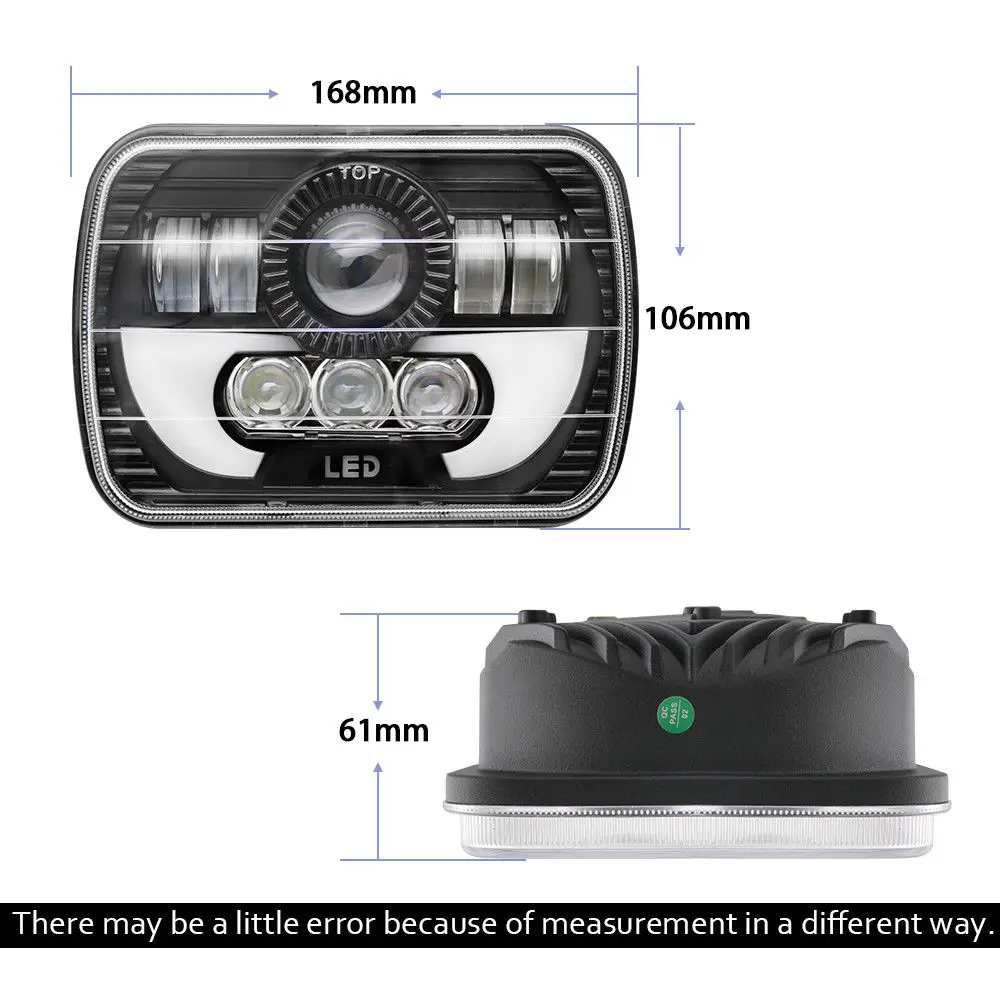 Пара IP67 5x7 Светодиодные Автомобильные фары evolution светодиодные для вождения jeep yj