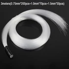 Наконечники оптоволоконного кабеля PMMA светятся 3 м (0,75 мм * 200 шт. + 1,0 мм * 70 шт. + 1,5 мм * 30 шт.) для светодиодного освещения, драйвер двигателя, пластиковые волокна