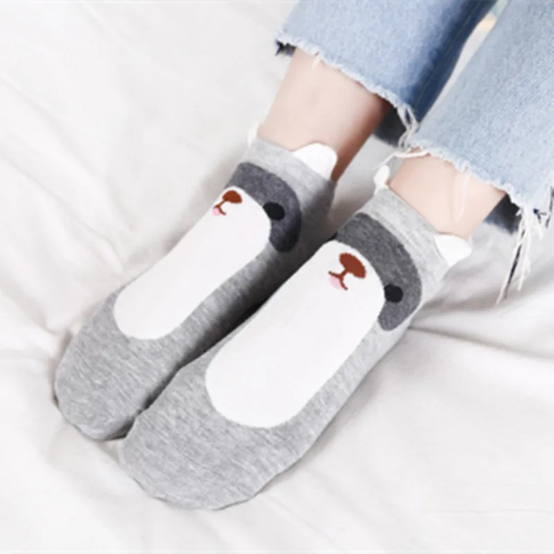 Женские красивые хлопковые носки с изображением котенка meias женские Kawaii Calcetines