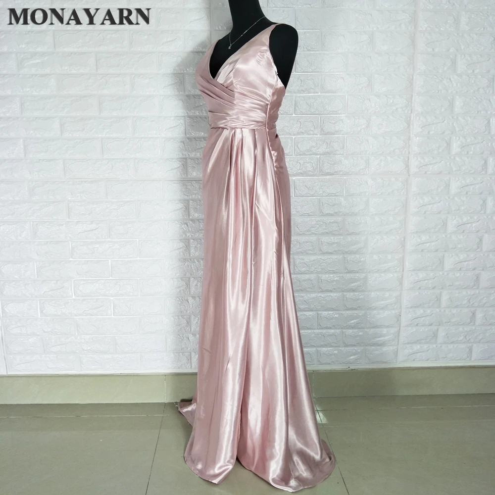 Женское шифоновое вечернее платье с V-образным вырезом