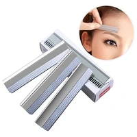 10pcs stainless steel eyebrow blade razor sharp eyebrow trimmer replace blade shaver knife face hair remover razor makeup tools