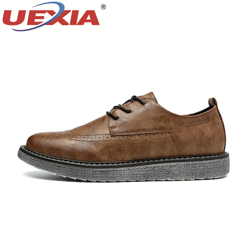 UEXIA 2018 New Leather Loafers Men Moccasin Slip On Sneakers Flats High Quality Causal Shoes Adult Male Footwear Boat | Обувь
