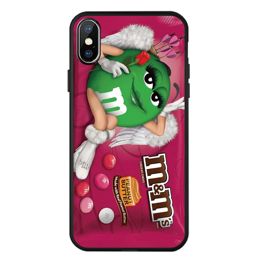 Чехол для iPhone 11 pro X XS Max XR 7 6 6S 8 Plus 5 S 5S SE M& Ms шоколадный Мягкий ТПУ Мягкий силиконовый чехол для телефона