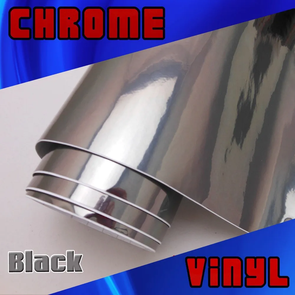 Высококачественная Виниловая пленка для автомобиля 1 52 м * 30 0 16 мм черный хром с