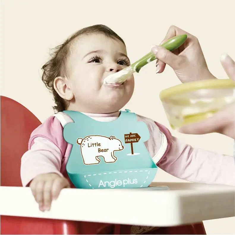 Силиконовые детские нагрудники Слюнявчики мягкие водонепроницаемый детский