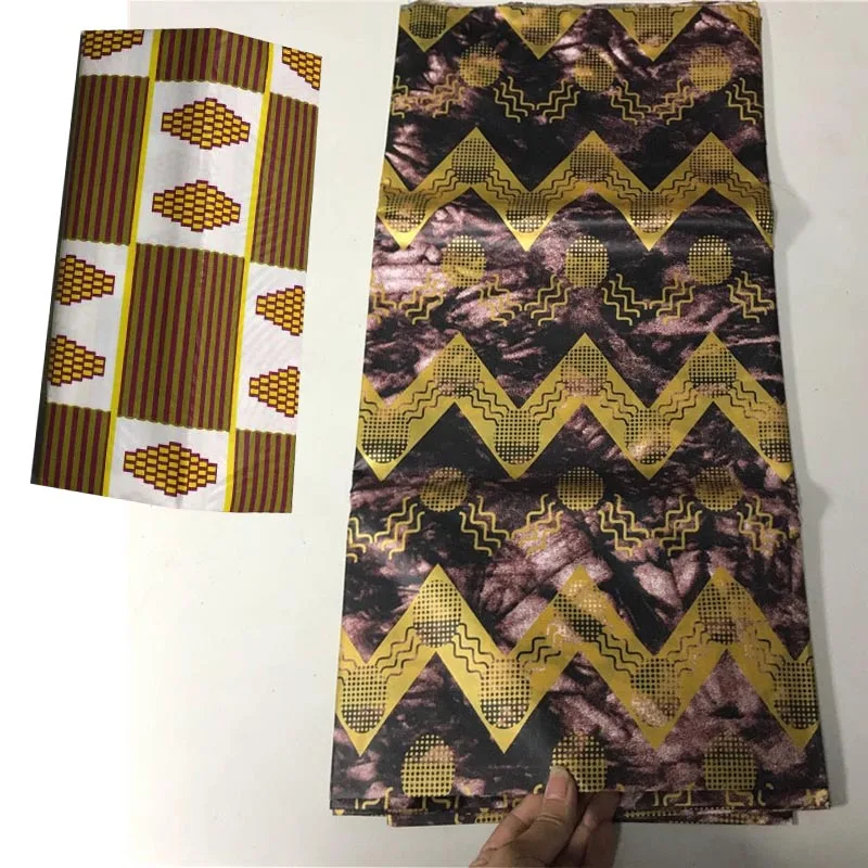 Африканская ткань Bazin riche ткань tissu africain хлопок вышитые Базен riche getzner с тюлевым кружевом комплект африканская кружевная ткань - Цвет: as picture