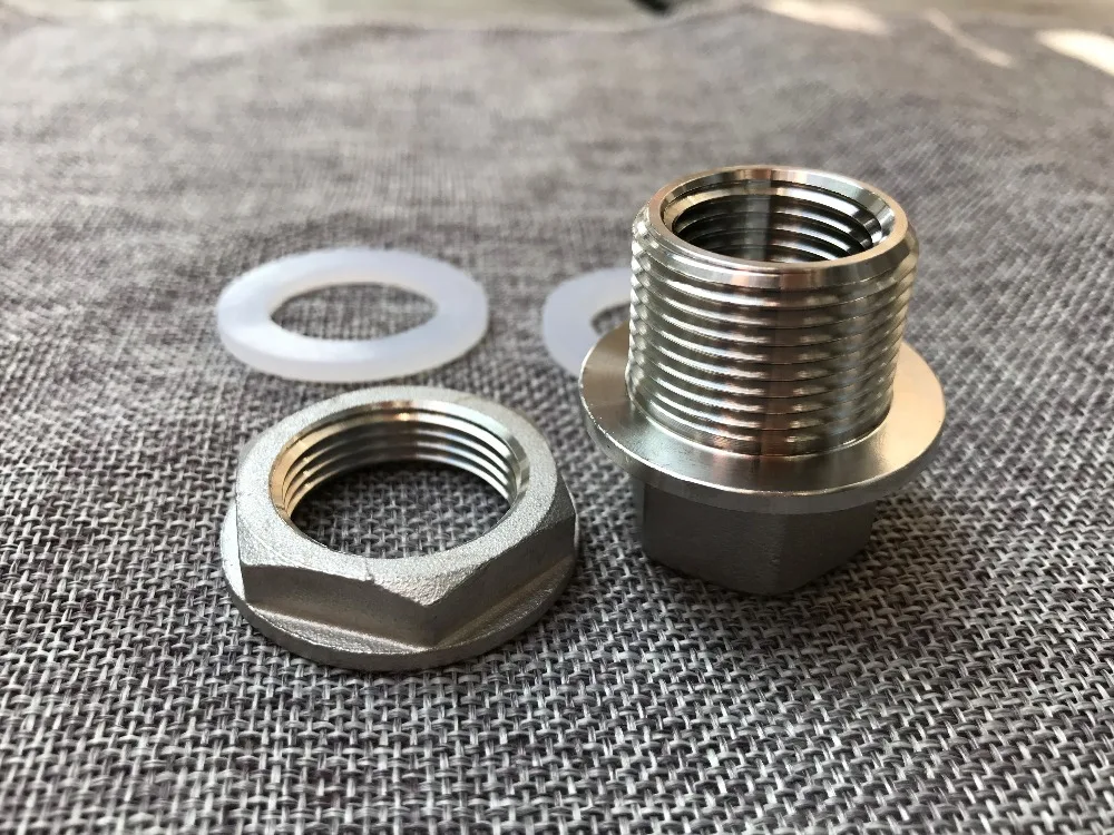 Compact Weldless Bulkhead All Stainless Construction High Temperature Food Grade Silicone Gasket Free Shipping | Дом и сад