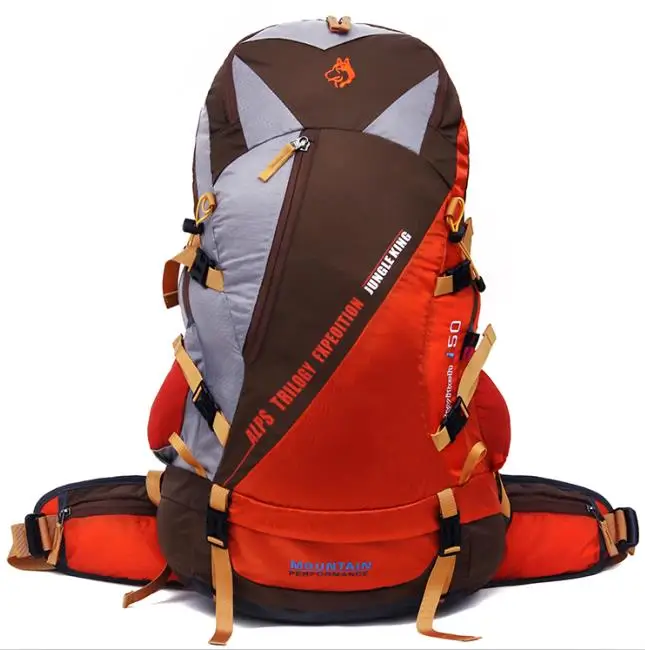 Orange Известный бренд 50л рюкзак для спорта на открытом воздухе походная Сумка для кемпинга многофункциональная большая емкость нейлоновая охотничья Сумка Рюкзаки рюкзаки - Цвет: Orange