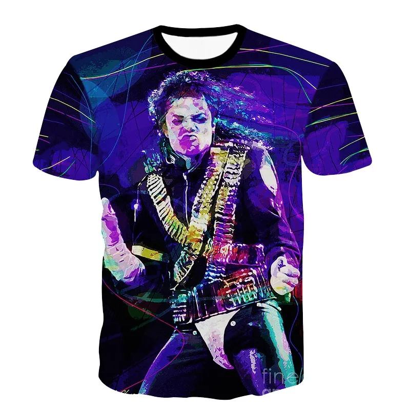 Футболка Мужская/женская с коротким рукавом и 3D-принтом Майкла Джексона | Мужская