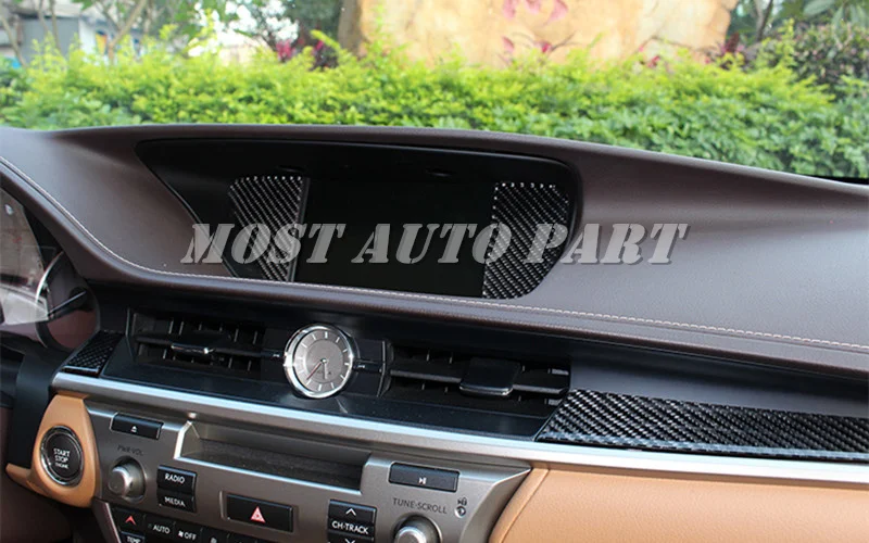 Консоль из углеродного волокна gps навигационная отделка Подходит для Lexus ES 250 300 h 2013