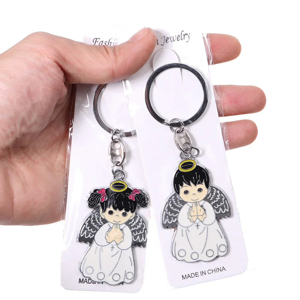 Молитвенный брелок с изображением ангела для первого причастия девочка/мальчик