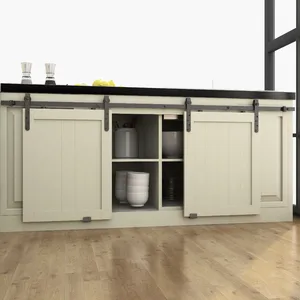 Мини-шкаф DIYHD 48 дюймов60 дюймов70 дюймов, деревянный, двойной, оборудование для раздвижной двери сарая дюйма, для подвешивания 2 дверей (без шкафа)