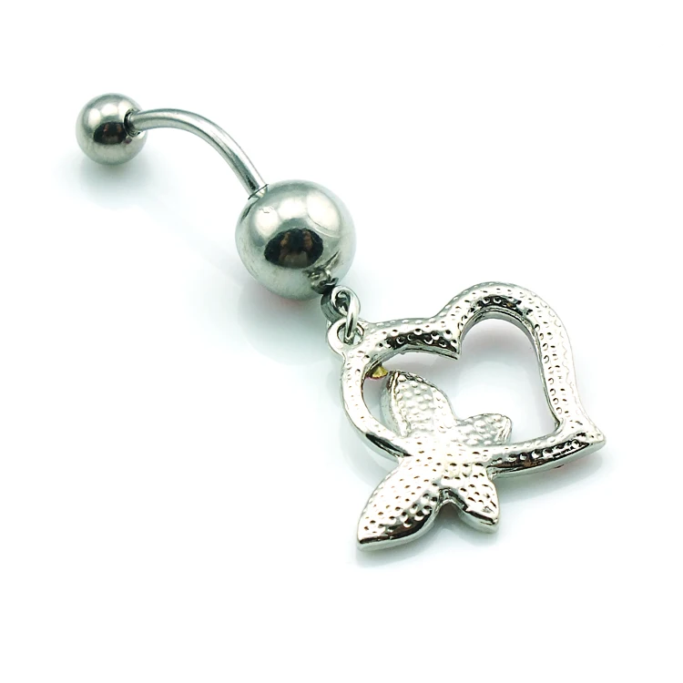 JINGLANG пупка кольца штанга нержавеющая сталь болтаются 2 стиля горный хрусталь