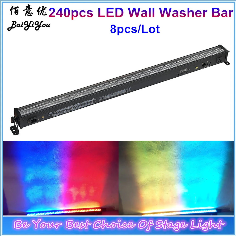 8 шт./лот 240 шт. RGB LED DMX светодиодные прожекторы DJ диско клуб бар световой эффект 240*10