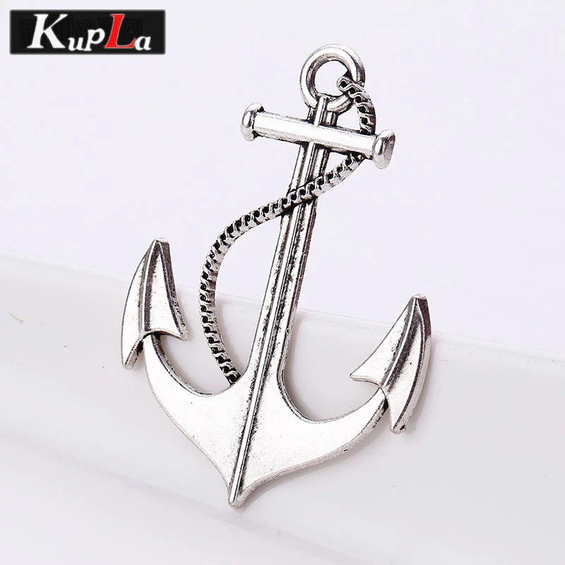 Винтажный серебряный металлический большой морской якорь подвески Ретро DIY