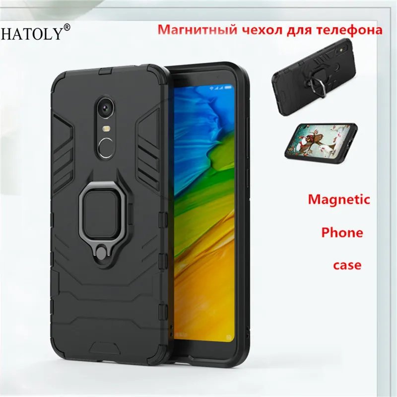 

For Xiaomi Redmi 5 Plus Case Shockproof TPU Bumper Magnetic Ring Holder Silicon Armor Cover Redmi 5 Plus Phone Case Redmi 5 Plus