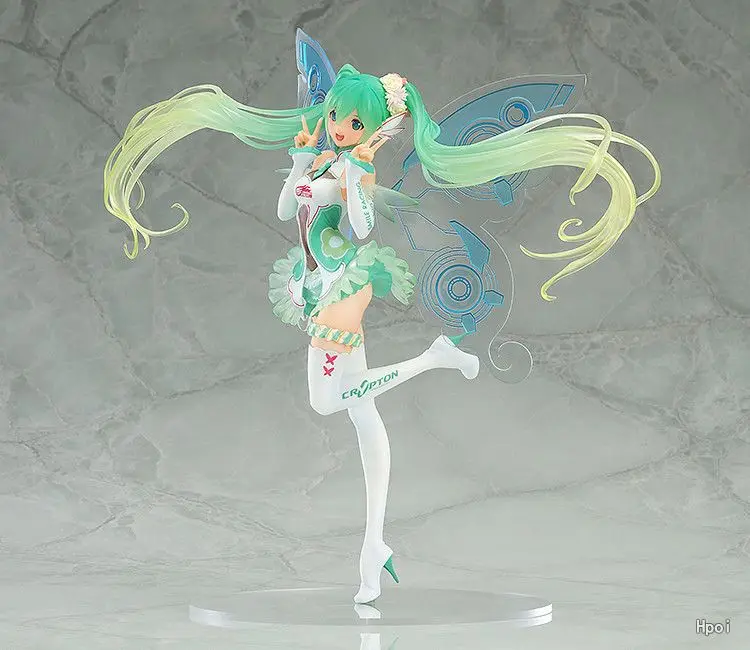 Anime Hatsune Miku Action Figure Racing Model Dolls Decoration Pvc Collection Butterfly Figurine Toys for Gifts 23cm | Игрушки и хобби