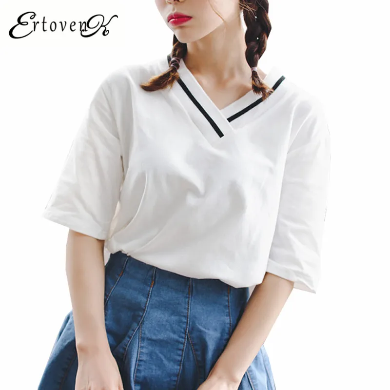 Новые летние женские свободные футболки 2017 продажи низкая стоимость большой