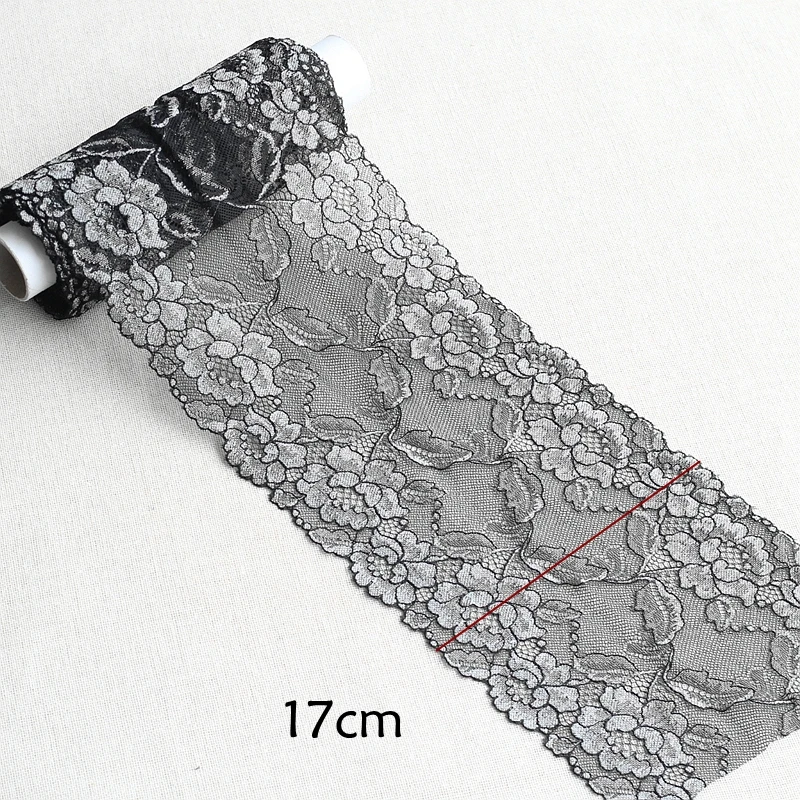 MLAEY2Yards синее/серебристое изысканное эластичное кружево отделка