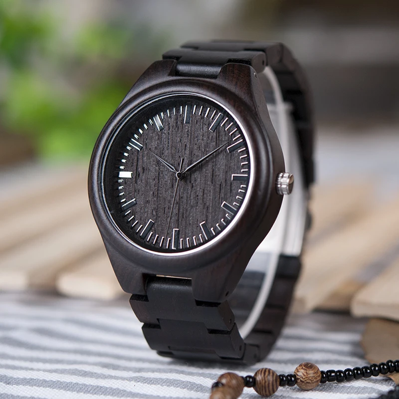 BOBO BIRD мужские деревянные часы relogio masculino с черным циферблатом кварцевые наручные часы мужские классические роскошные Брендовые Часы V-H05 Прямая поставка