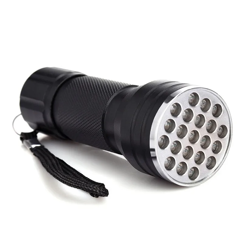 Высокое качество УФ фонарик светильник 21LED ультрафиолетового флэш в виде