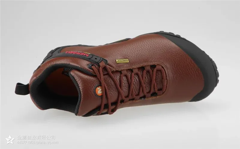 Новое поступление Merrell Мужская Уличная походная обувь, Коричневые Кожаные Верхние туфли