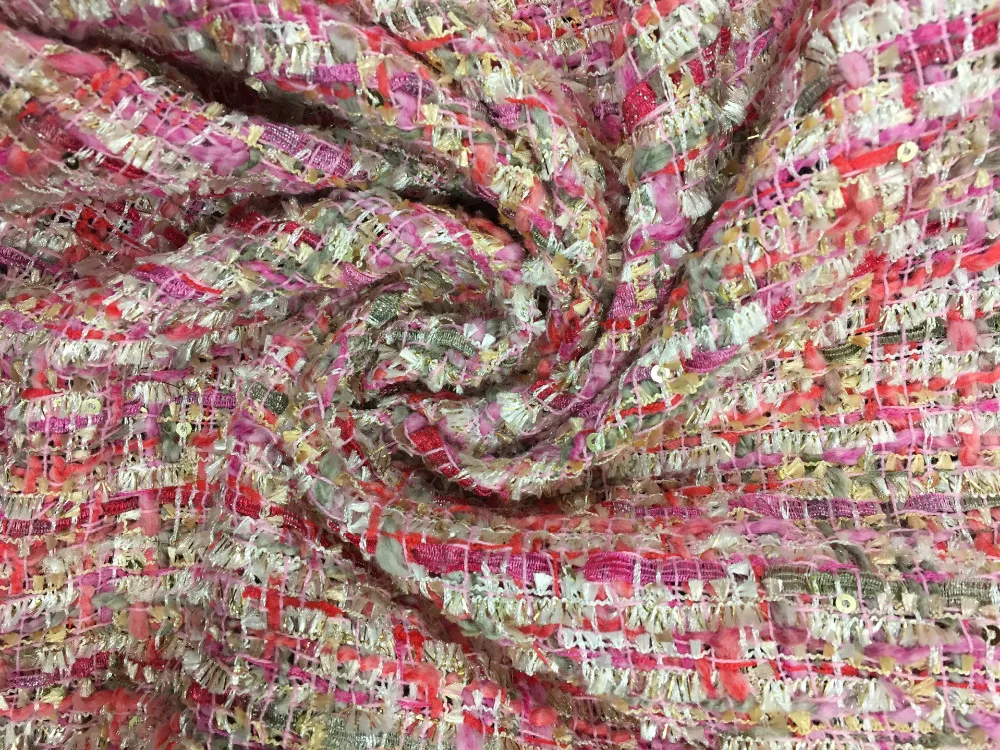 Бесплатная доставка шерстяной твид теплый цвет тканые Needled ткани 7 цветов на