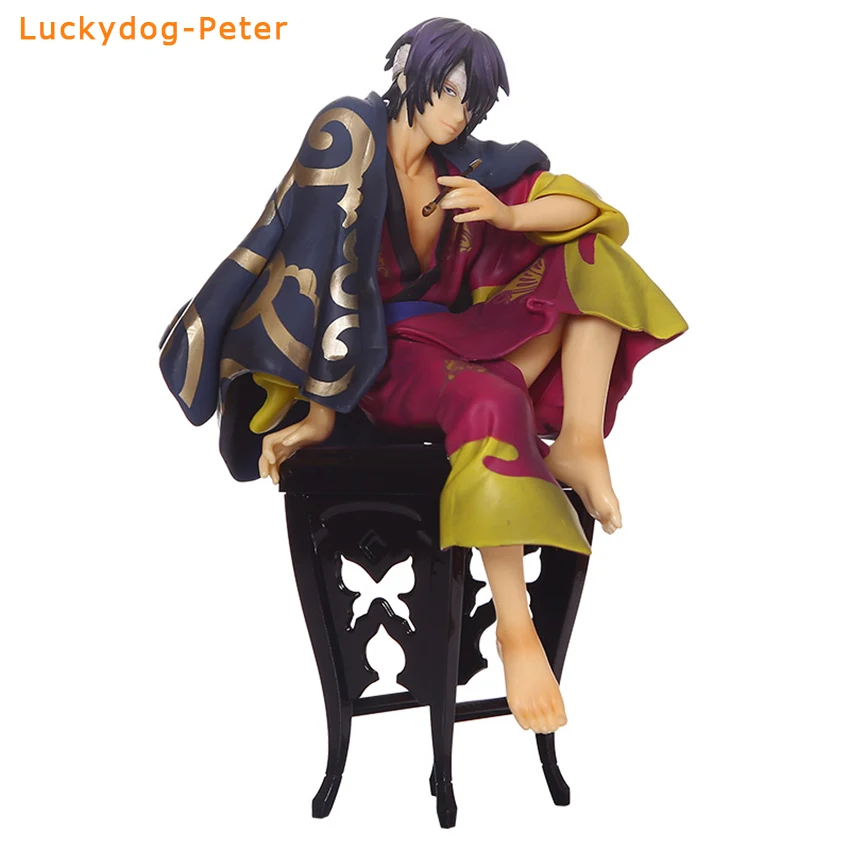Gintama Shinsuke Takasugi экшн фигурка Сидящая Ver. Takagugi кукла ПВХ ACGN игрушки Аниме 20 см|action