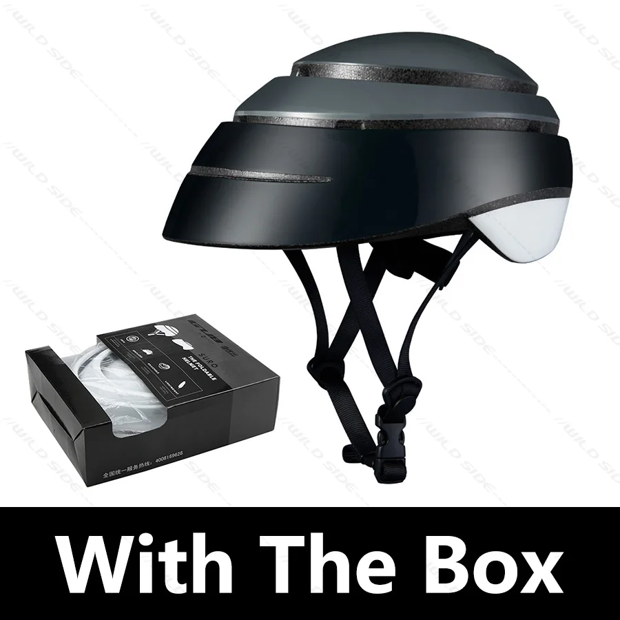 black with box CLOSCA, дизайн, велосипедный складной шлем EPS+ PC, городские шлемы для отдыха, M, L, женские, мужские, взрослые, для езды на велосипеде, складные шлемы, Испания - Цвет: black with box