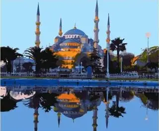 Sultanahmet мечеть Diy живопись по номерам пейзаж Искусство Холст Живопись Современный