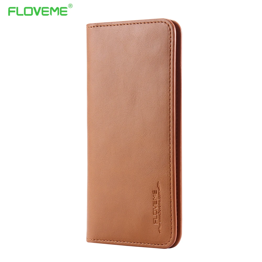 Чехол Кошелек FLOVEME из натуральной кожи для iPhone 7 Plus 6S 6 искусственная кожа 5