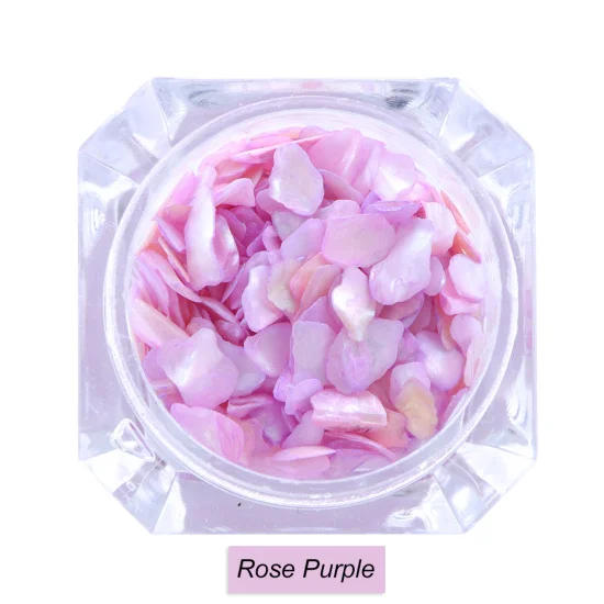 Rose Purple Ультратонкие чешуйчатые Стразы для ногтей с неровными блестками в виде ракушек и Русалочки, цветные блестящие Ломтики для украшения ногтей CH733 - Цвет: Rose Purple