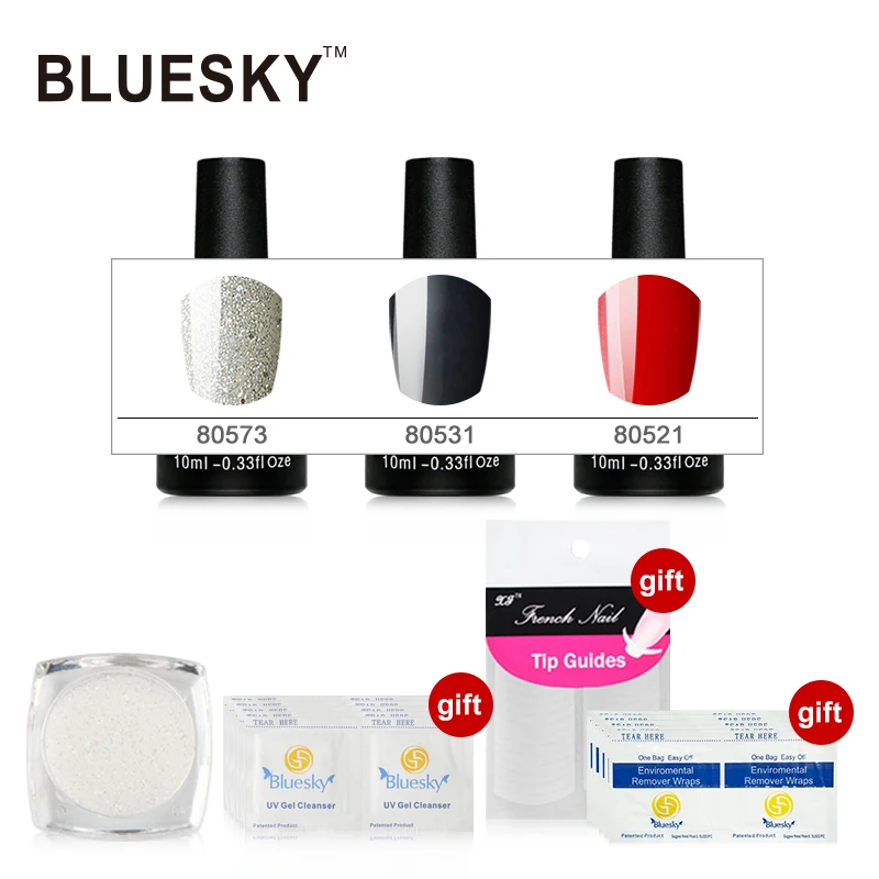 100% Подлинной Bluesky Классические Цвета Гель К Private Lable Уф soak off Для Ногтей Подарки|colors