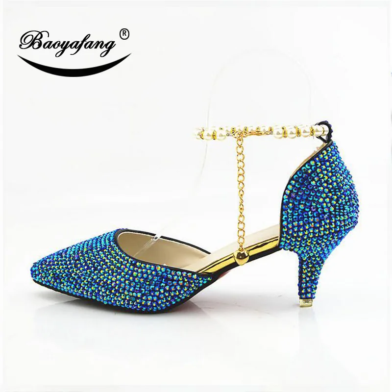 Женские свадебные туфли с острым носком Цвет ГОЛУБОЙ вечерние модельные со