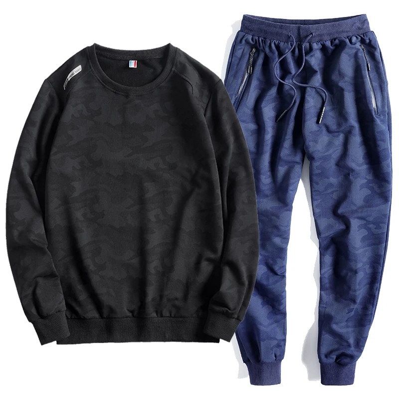 YIHUAHOO, большой размер, 7XL, 8XL, 9XL, спортивный костюм для мужчин, 6 цветов, хлопок, два предмета, комплект одежды, тренировочные штаны+ толстовки, 2 шт., толстовки, PYS-8756