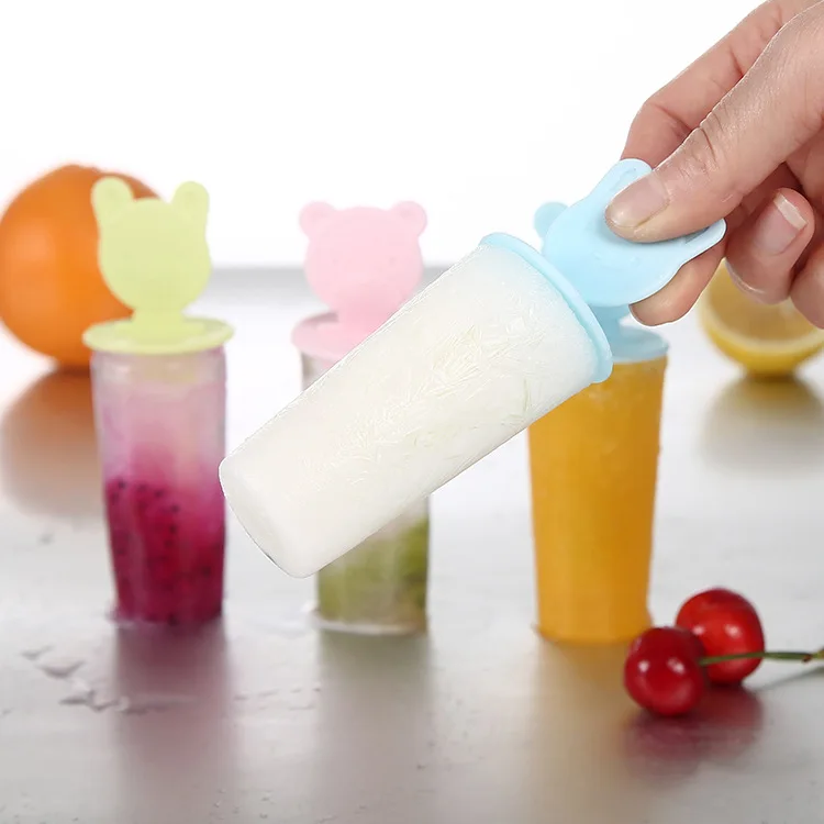 Bear Handle Mould Tray Pan Kitchen 3 colorCube Molds Popsicle Maker DIY Ice Cream Tools Cooking tools |