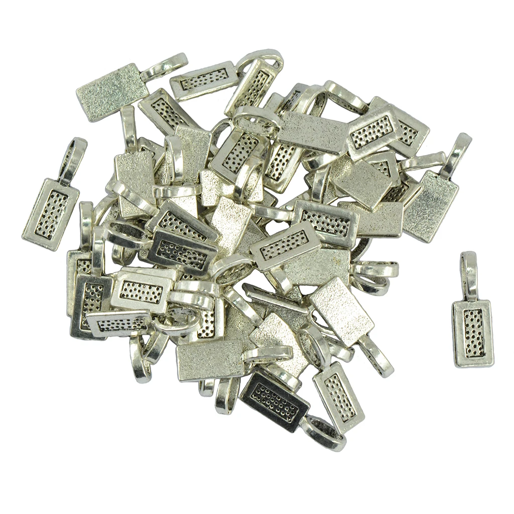 150Pcs Alloy Glue-on Flat Pad Bails Pendant Cabochon Jewellery Making Craft | Украшения и аксессуары