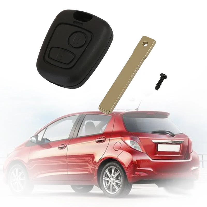 Auto Car 2Buttons Flip Remote Control Key Fobs with Blade For Toyota AYGO Black | Автомобили и мотоциклы