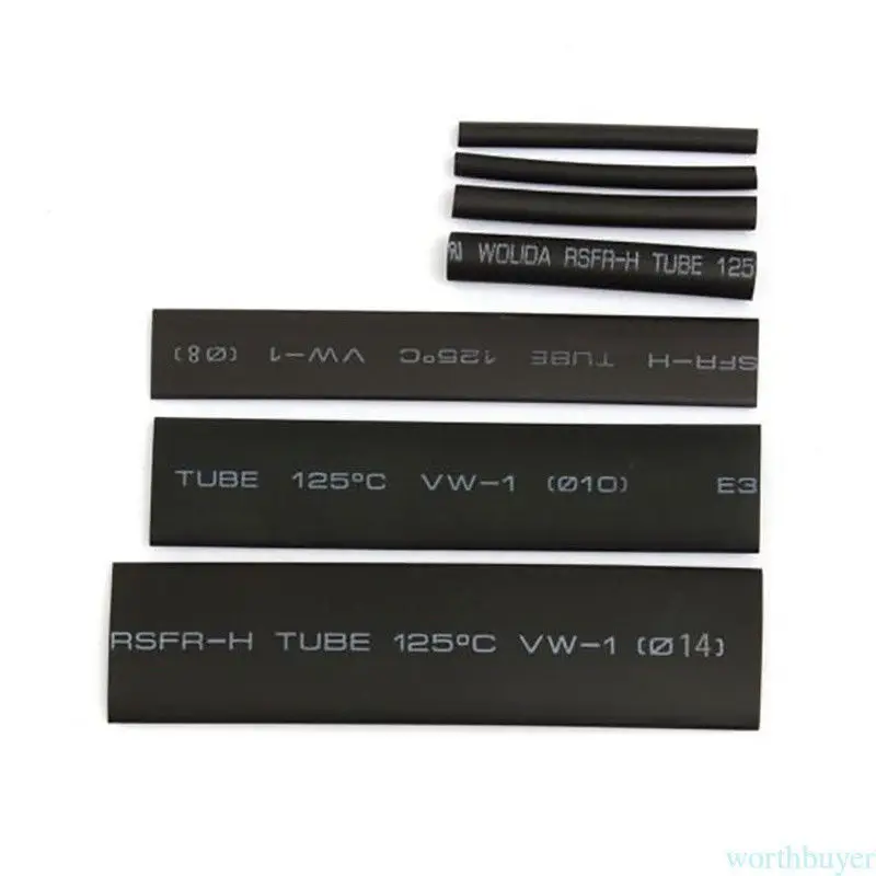 127pcs 3 цвета модели психиатр сокращается shrinkable трубы метро рукав тепла кримп
