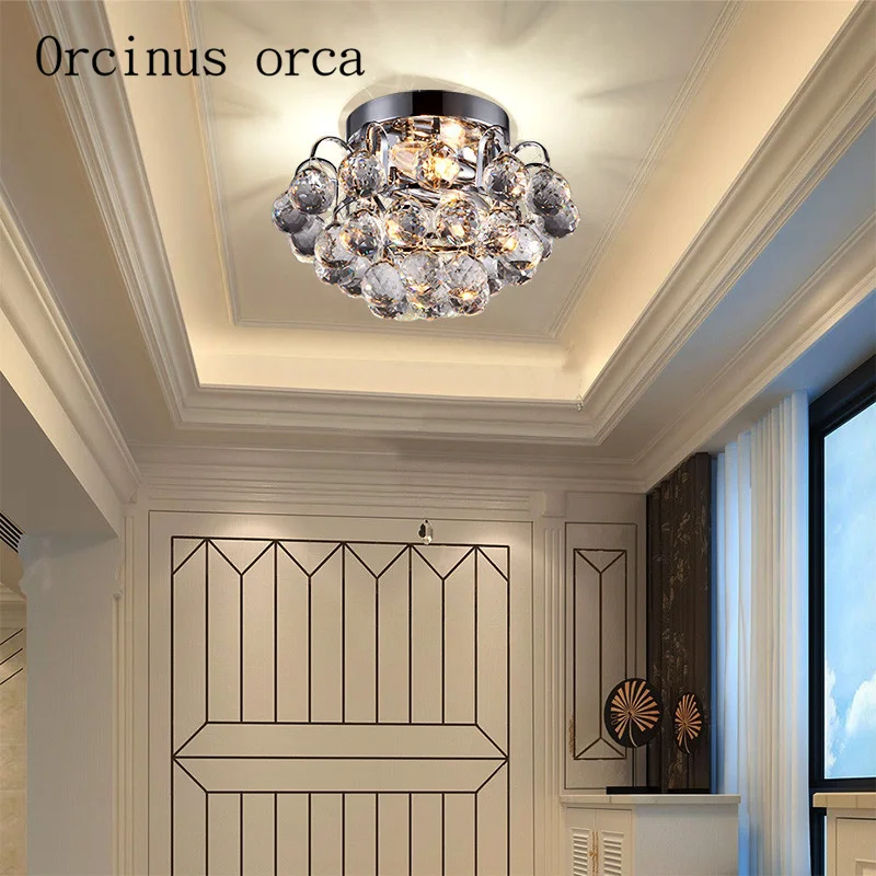 

Modern minimalist luxury corridor, entrance hall, crystal ceiling lamp, bedroom, balcony, corridor, stairs, creative light