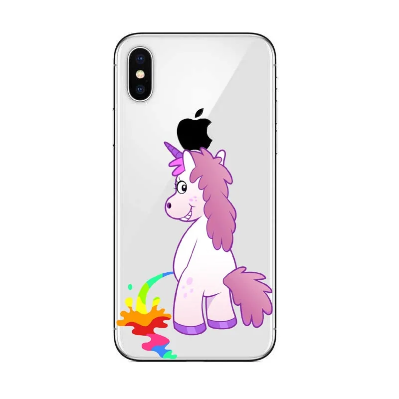 Милый Единорог Радужный чехол для iPhone 5 5s SE 6 6s 7 7Plus 6plus X10 единороги Высокое