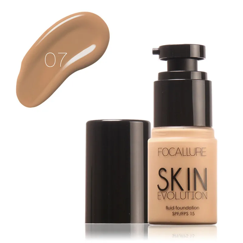 07 FOCALLURE основа для лица основа для макияжа жидкий увлажняющий консилер контроль масла отбеливание водостойкая Профессиональная Косметика - Цвет: 07