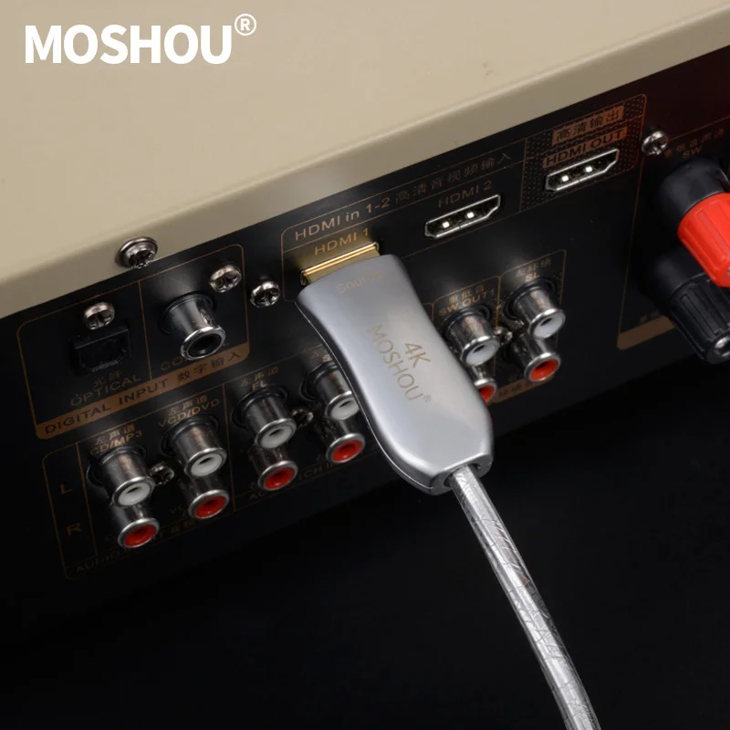 Кабели HDMI 2 0 из оптического волокна HDR CEC 4K @ 60Hz интерфейс 2160P HDCP HIFI атмосферы
