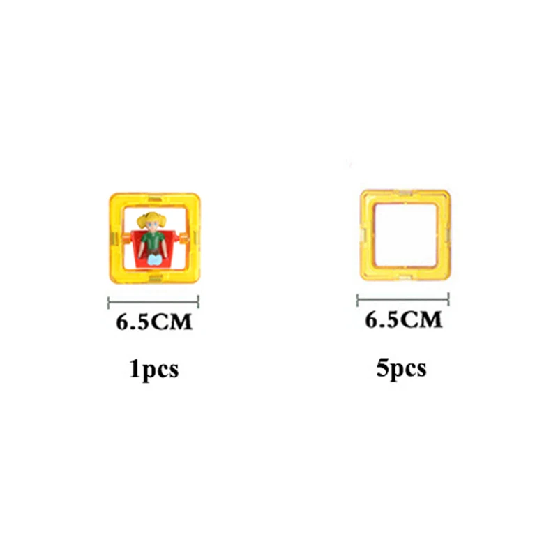 6 шт дизайнерский комплект магнитные стоительные Блоки Образовательные плитки