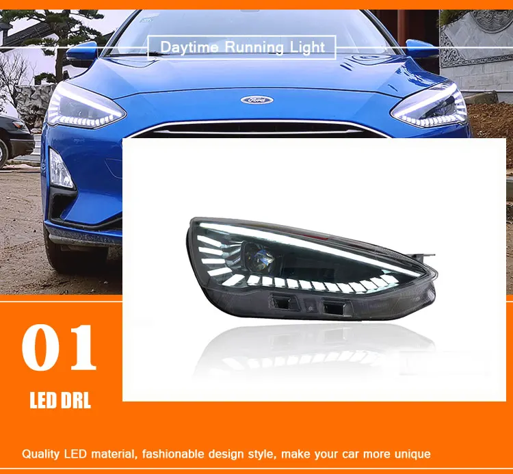 2 шт. автомобильный стиль светодиодный фары для Ford focus- для фокусировки Головной фонарь светодиодный DRL Объектив двойной луч H7 HID Xenon bi xenon объектив