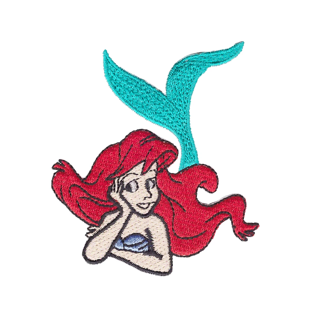 Mermaid tajima embroidery machine patches for clothing iron logo | Patches